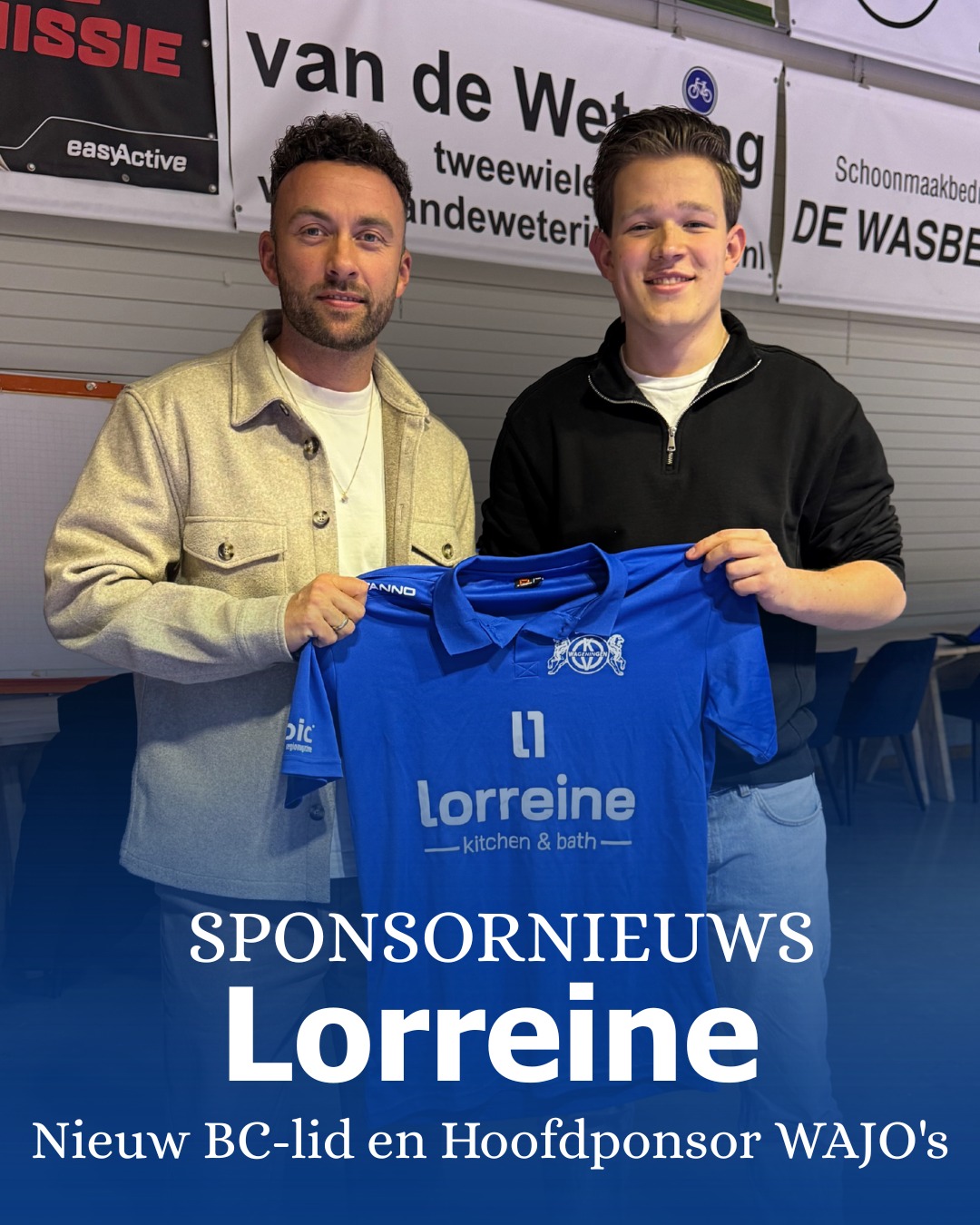 Lorreine nieuwe Zilversponsor en hoofdsponsor WAJO’s
