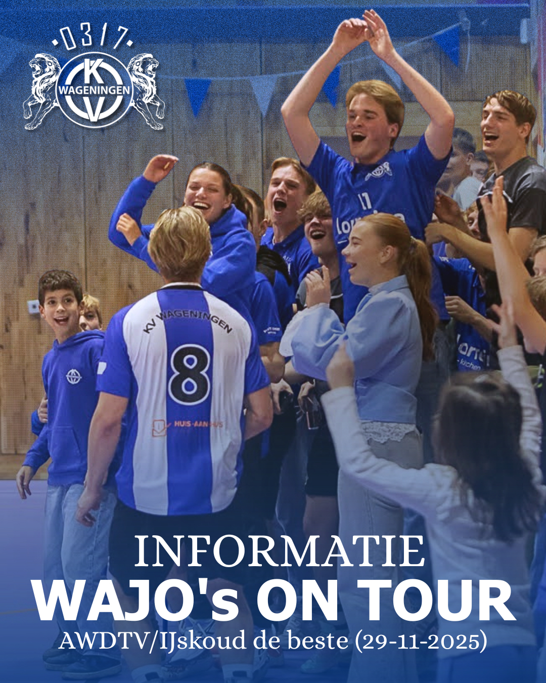 Vertrektijd bus naar AW/DTVIJskouddebeste en wedstrijdtickets voor 29 november